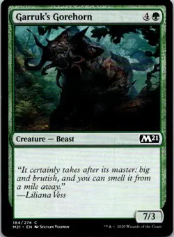 Garruk's Gorehorn Magic The Gathering 2021 Core Mint X1 - Image 1