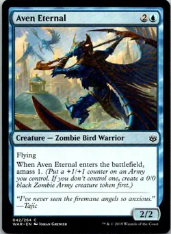Aven Eternal Magic The Gathering War Of The Spark Card Light Play X1 - Image 1
