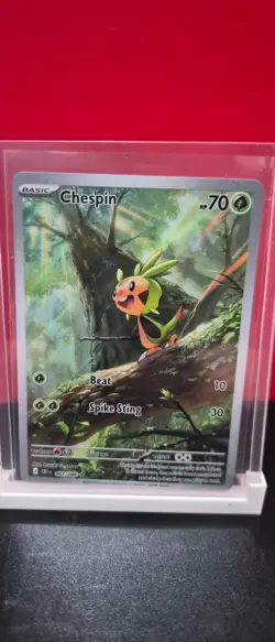 Pokemon TCG Chespin 087/086 Illustration Rare IR Holo Chaos Rising English Card - Image 1