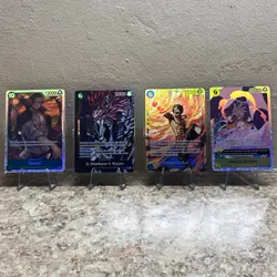 Bandai One Piece OP13 Special Alt Art Foil SR/SEC HIT 4-Card Lot - Image 1