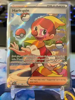 Pokemon TCG Harlequin 163/086 White Flare Holo Full Art Ultra Rare NM - Image 1
