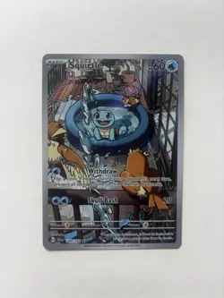Pokemon TCG Squirtle Stellar Crown Illustration Rare Card 148/142 NM - Image 1