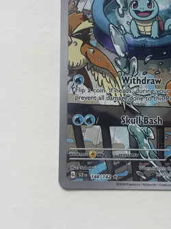 Pokemon TCG Squirtle Stellar Crown Illustration Rare Card 148/142 NM - Image 5