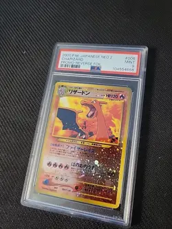 Pokemon Neo 2 Charizard No.006 Reverse Holo Foil Promo Japanese Graded PSA 9 - Image 2