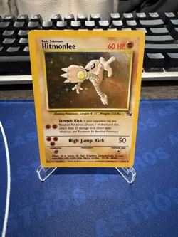 Pokemon TCG Hitmonlee Fossil Holo Rare Card 7/62 Vintage LP - Image 1