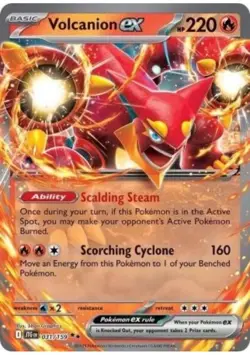 VOLCANION EX 031/159 JOURNEY TOGETHER POKEMON (DOUBLE RARE, NM) - Image 1