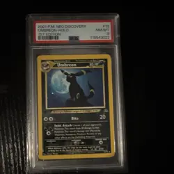 Nintendo 2001 Pokemon Neo Discovery Umbreon Holo 1st Ed 13/75 PSA 8 - Image 1