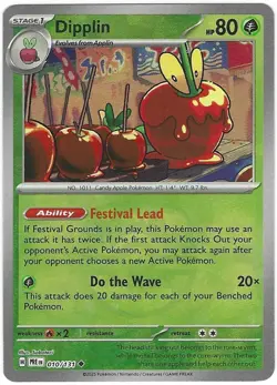 Dipplin (Master Ball Pattern) Holo 010/131 Pokemon Sv: Prismatic Evolutions NM - Image 1