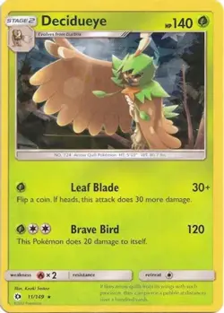 Decidueye (Cracked Ice Holo) 11/149 Holo Deck Exclusives Pokemon Holo NM/M - Image 1