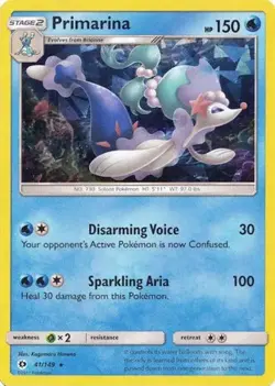 Primarina (Cracked Ice Holo) 41/149 Holo Deck Exclusives Pokemon Holo NM/M - Image 1