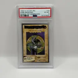 1998 YU-GI-OH! JPN BANDAI-1ST GENERATION #14 DARK MAGICIAN PSA 6 - Image 1