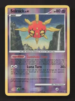 Solrock 45/147 Rare Supreme Victors Pokemon Reverse Holo Lightly Played - Image 1