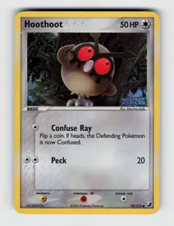 Hoothoot 59/115 Reverse Holo Common Unseen Forces Pokemon 2005 Lightly Played - Image 1