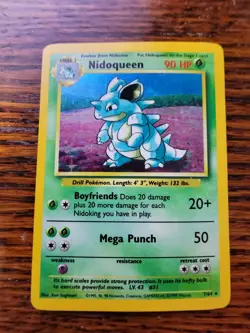 MP Pokemon Nidoqueen Error Missing Symbol Jungle Set Holo 7/64 Misprint - Image 1