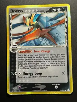 Pokemon Holon Phantoms Deoxys Delta Species Attack Forme 3/110 Holo Rare DMG - Image 1