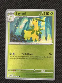 Bayleef #9/132 (Reverse Holo) (NM) ME01: Mega Evolution MEG Pokemon - Image 1