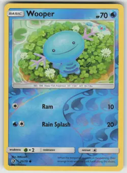 Wooper 25/70 Common Dragon Majesty Pokemon Reverse Holo Near Mint - Image 1