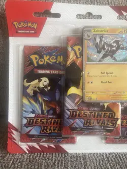 Pokemon TCG: Scarlet & Violet Destined Rivals 3 Pack Triple Blister Zebstrika - Image 3