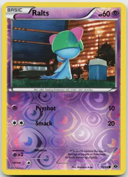 Ralts 55/99 Common Next Destinies Pokemon Reverse Holo Near Mint - Image 1