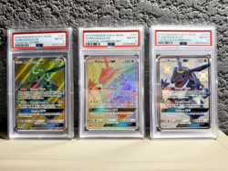 Pokemon TCG Rayquaza GX Celestial Storm Full Art Trio PSA 8 #160/#177/#177a - Image 1