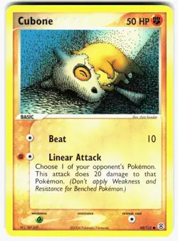Cubone 60/112 Common FireRed & LeafGreen Pokemon Near Mint - Image 1