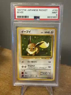 1997 Eevee #133 Japanese Rocket Hang PSA MINT 9 Vintage Pokemon - Image 1