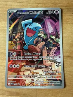 Team Rocket’s Wobbuffet #203 Pokemon Center Exclusive Scarlet & Violet Promo NM - Image 1