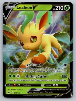 Leafeon V 013/159 Holo V Rare Crown Zenith Pokemon Near Mint - Image 1