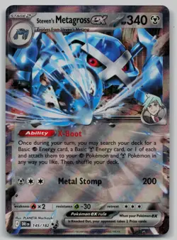 Steven's Metagross ex 145/182 Double Rare Destined Rivals Pokemon Near Mint - Image 1