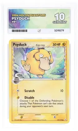 Pokemon TCG Psyduck 81/110 ACE 10 XY Holon Phantoms 2006 POP 1 - Image 1