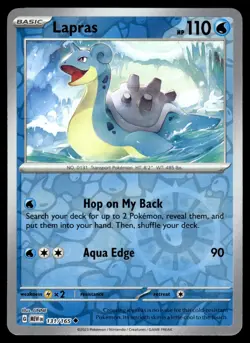 LAPRAS - 131/165 - POKEMON 151 MEW ENGLISH - REVERSE HOLO - NM - Image 1