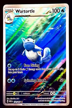 Wartortle 171/165 Scarlet & Violet 151 Illustration Rare Holo HP 100 EN 2023 - Image 1