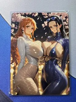 Nami & Nico Robin One Piece ACG Goddess Story Doujin Waifu Anime Custom Card - Image 1