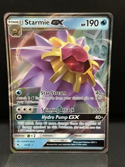 Starmie GX - 14/68 - Pokemon TCG Hidden Fates Sun & Moon Ultra Rare Card NM - Image 1