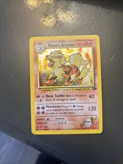 Pokemon TCG Blaine's Arcanine Holo Rare Card Gym Challenge 1/132 - Image 1