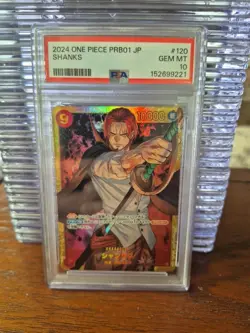 PSA 10 - One Piece TCG Shanks PRB-01 (OP01-120) Japanese- Secret Rare Card CCG - Image 1