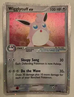 GMA 4 Wigglytuff EX Hidden Legends 101/101 Holographic Pokemon Card FBG C- - Image 1