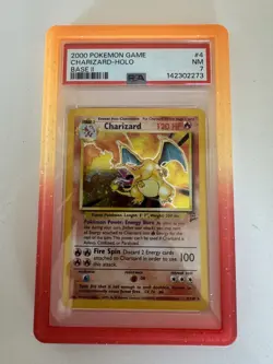 Pokemon Charizard Holo Base Set 2 4/130 PSA 7 2000 English (with guard!) - Image 1