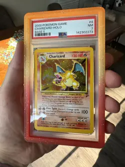 Pokemon Charizard Holo Base Set 2 4/130 PSA 7 2000 English (with guard!) - Image 4
