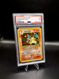 📈 PSA Graded 7 ✨ Holo Charizard 2000 Base Set 2 4/130 English Pokemon TCG - Image 1