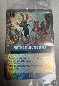 Zootipia Lorcana Card 2, Foil Putting It All Together Sealed Great Condition - Image 1