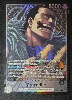 One Piece TCG Crocodile OP14-079 Alt Art Leader Azure Sea's Seven NM - Image 1