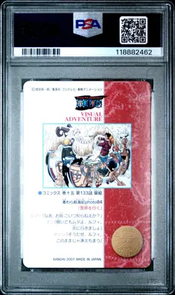 2001 ONE PIECE VISUAL ADVENTURE LUFFY NAMI Holo #139 Carddass PSA 10 VINTAGE - Image 2