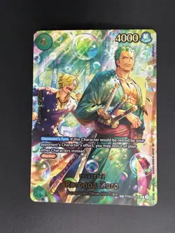 Roronoa Zoro One Piece Azure Sea’s Seven PRB02-006 Foil Alternate Art Bubble SP - Image 1
