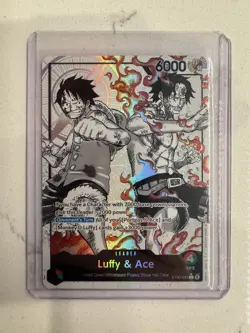 Bandai Luffy & Ace 6000 Power Leader Alt Art Holo ST-03 ST03-001 EN - Image 3