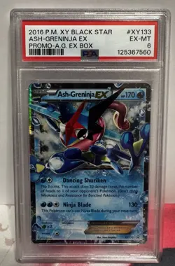 POKEMON BLACK STAR PROMO ASH GRENINJA EX #XY133 HOLO FOIL PSA 6 EX #41717622 - Image 1