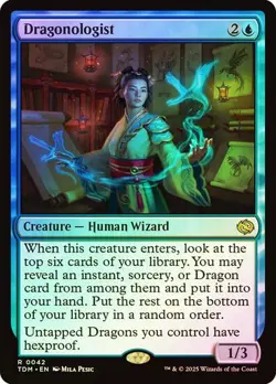 Magic The Gathering MTG DRAGONOLOGIST FOIL Tarkir: Dragonstorm NM Near Mint - Image 1