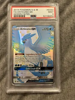 2019 Pokemon S&M FA/Articuno GX HIDDEN FATES #SV54 Mint 9 - Image 1