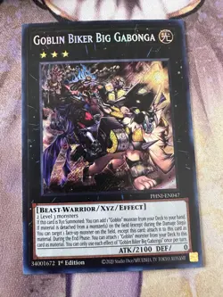 Goblin Biker Big Gabonga PHNI-EN047 Secret rare 1st Edition NM Yugioh - Image 1