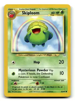 Skiploom 52/64 Common Neo Revelation Pokemon Unlimited NM - Image 1